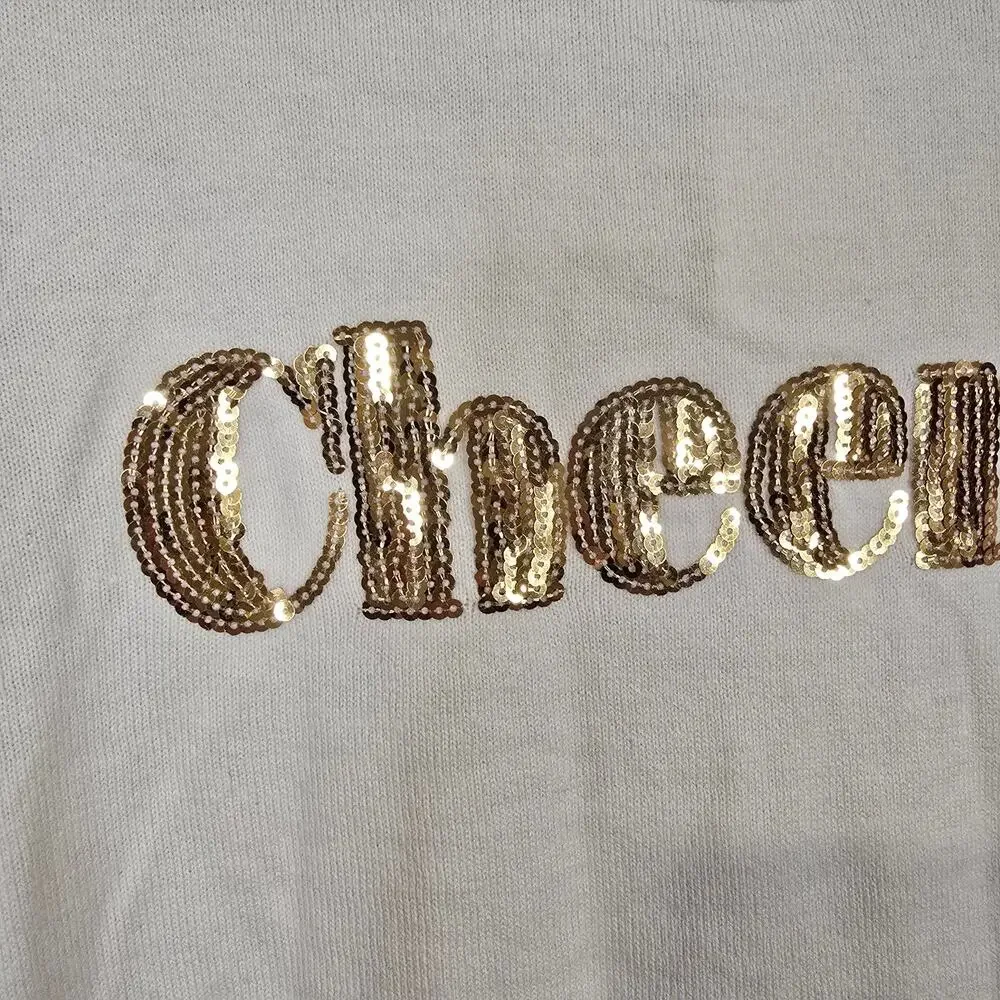 NEW NWT J.Crew Cream Teddie Crewneck Sweater Sequin 